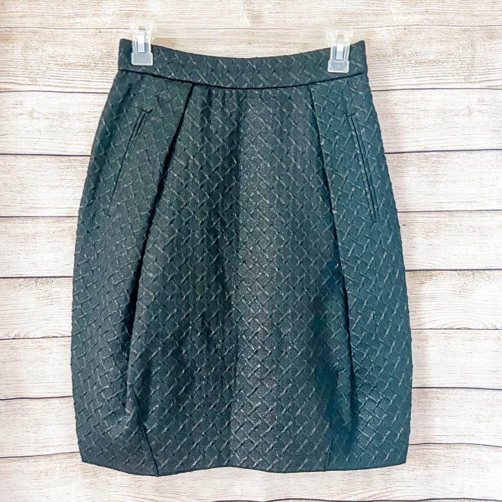 Dolce & Gabbana Blackw/Metallic Basket Weave Skirt